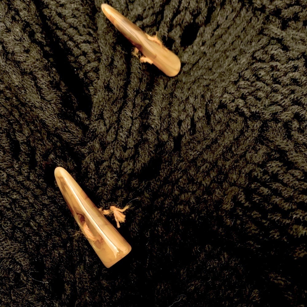 Maxmara Weekend Cable-knit cropped wool cardigan in Black Size Small - Picture 5 of 6